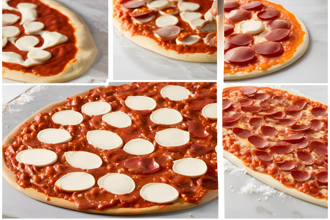 20 - Thin Dough Preparation_ The dough is stretched into a thin, slightly rustic oval, reflecting its hand-shaped character