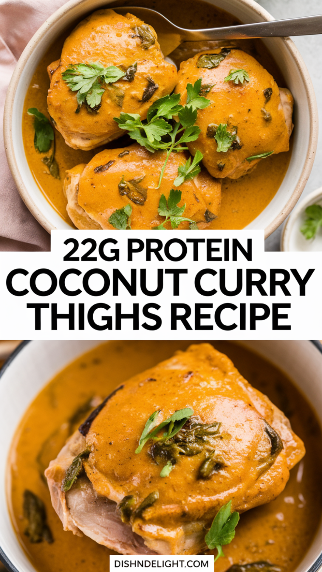 22g Protein Coconut Curry Thighs Recipe