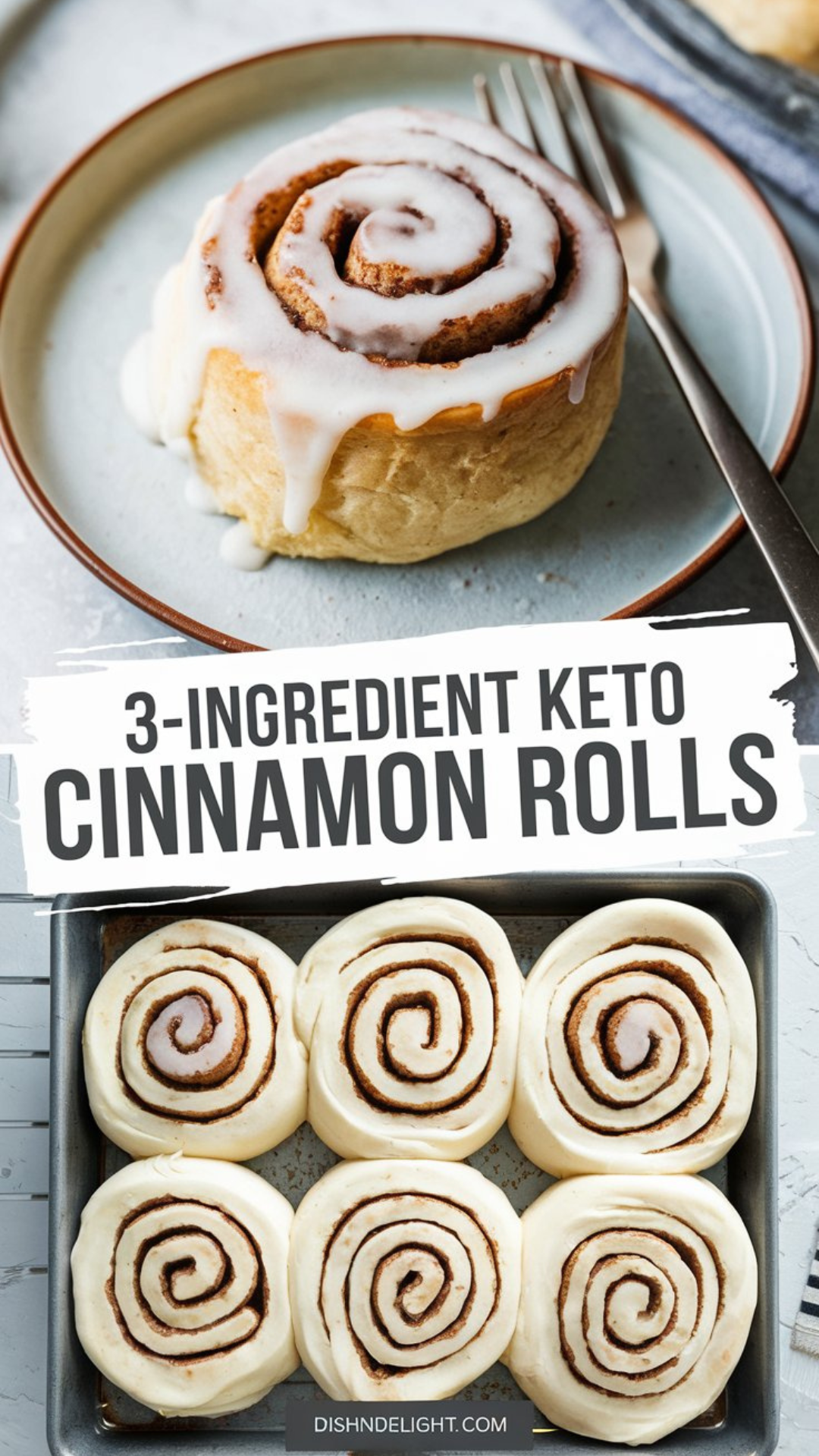 3-Ingredient Keto Cinnamon Rolls