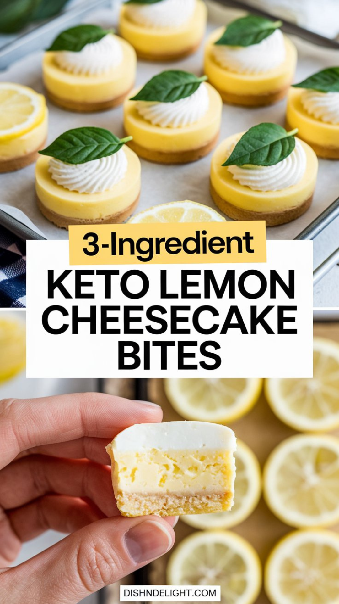3-Ingredient Keto Lemon Cheesecake Bites