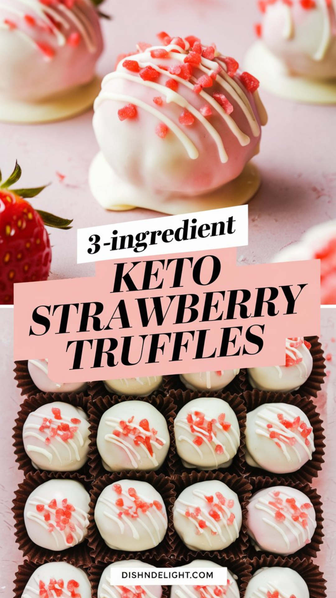 3-Ingredient Keto Strawberry Truffles 3-Ingredient Keto Strawberry Truffles
