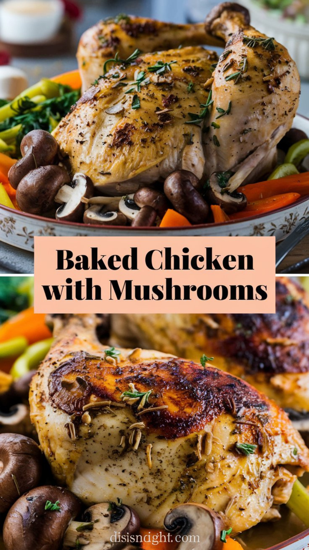 Baked Chicken with Mushrooms Recipe