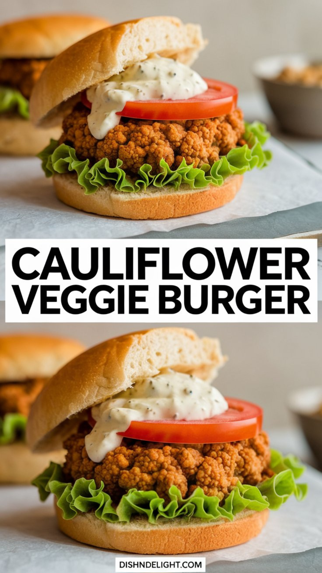 Cauliflower Veggie Burger Recipe