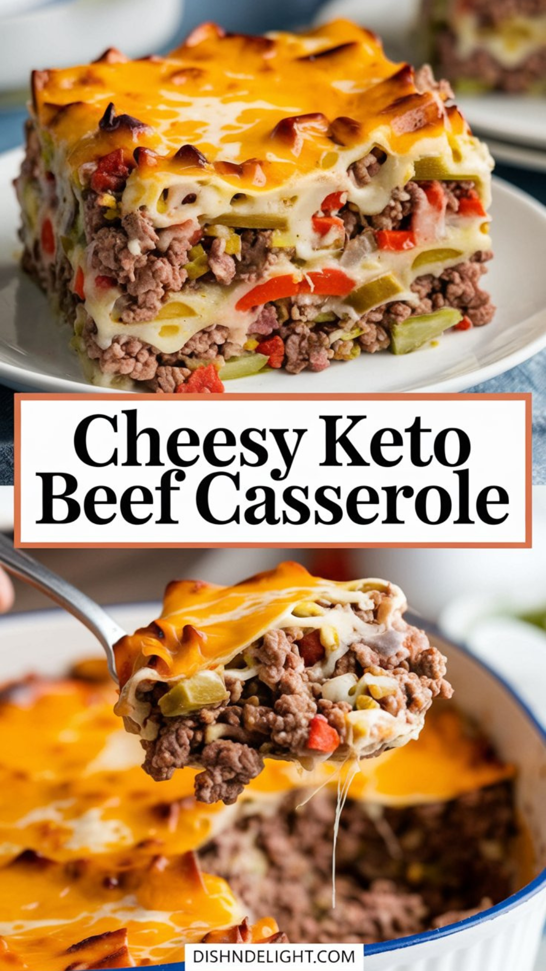 Cheesy Keto Beef Casserole