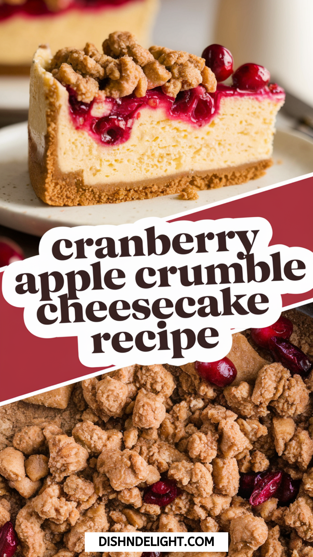 Cranberry Apple Crumble Cheesecake Recipe Cranberry Apple Crumble Cheesecake Recipe