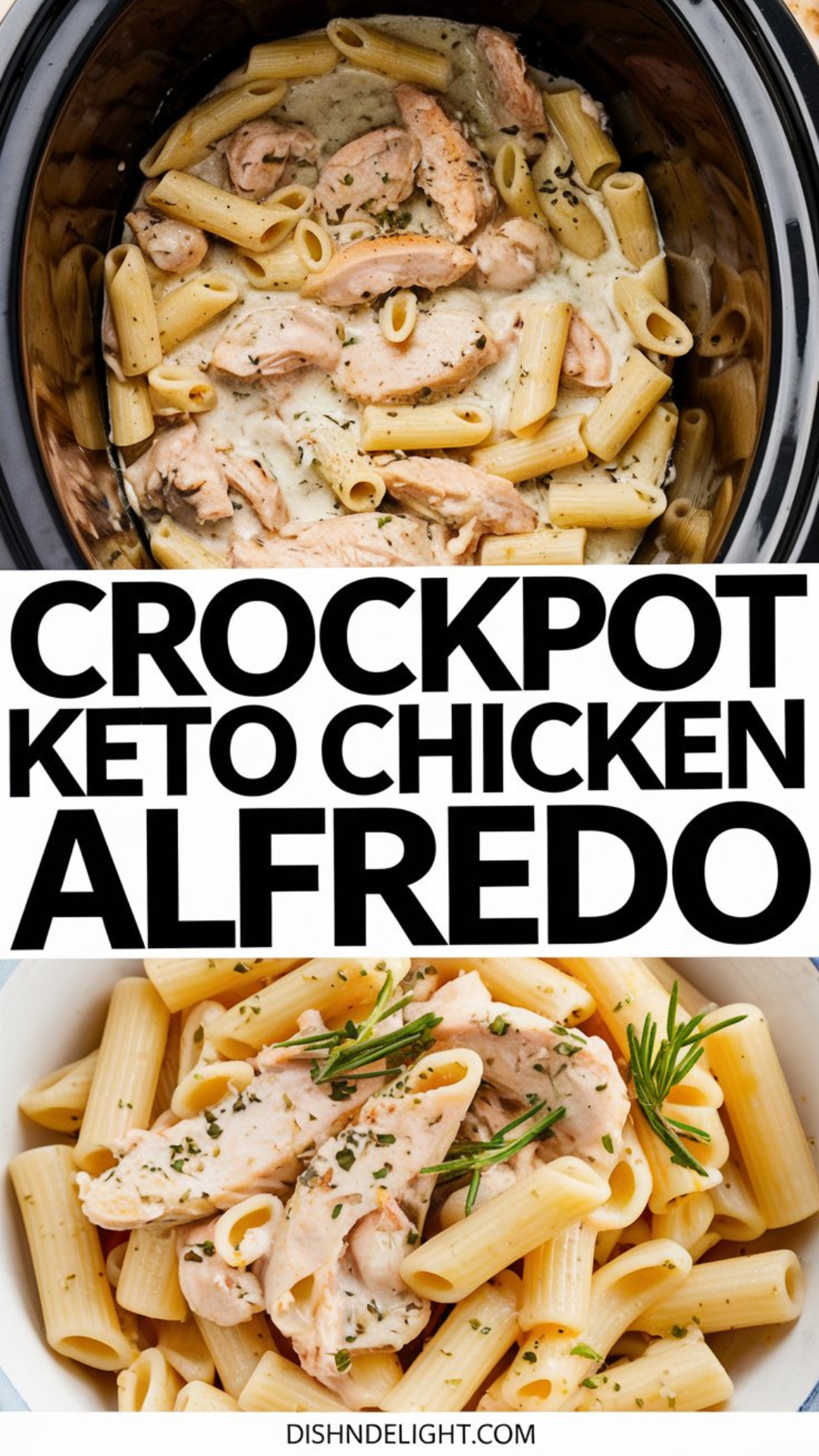 Crockpot Keto Chicken Alfredo