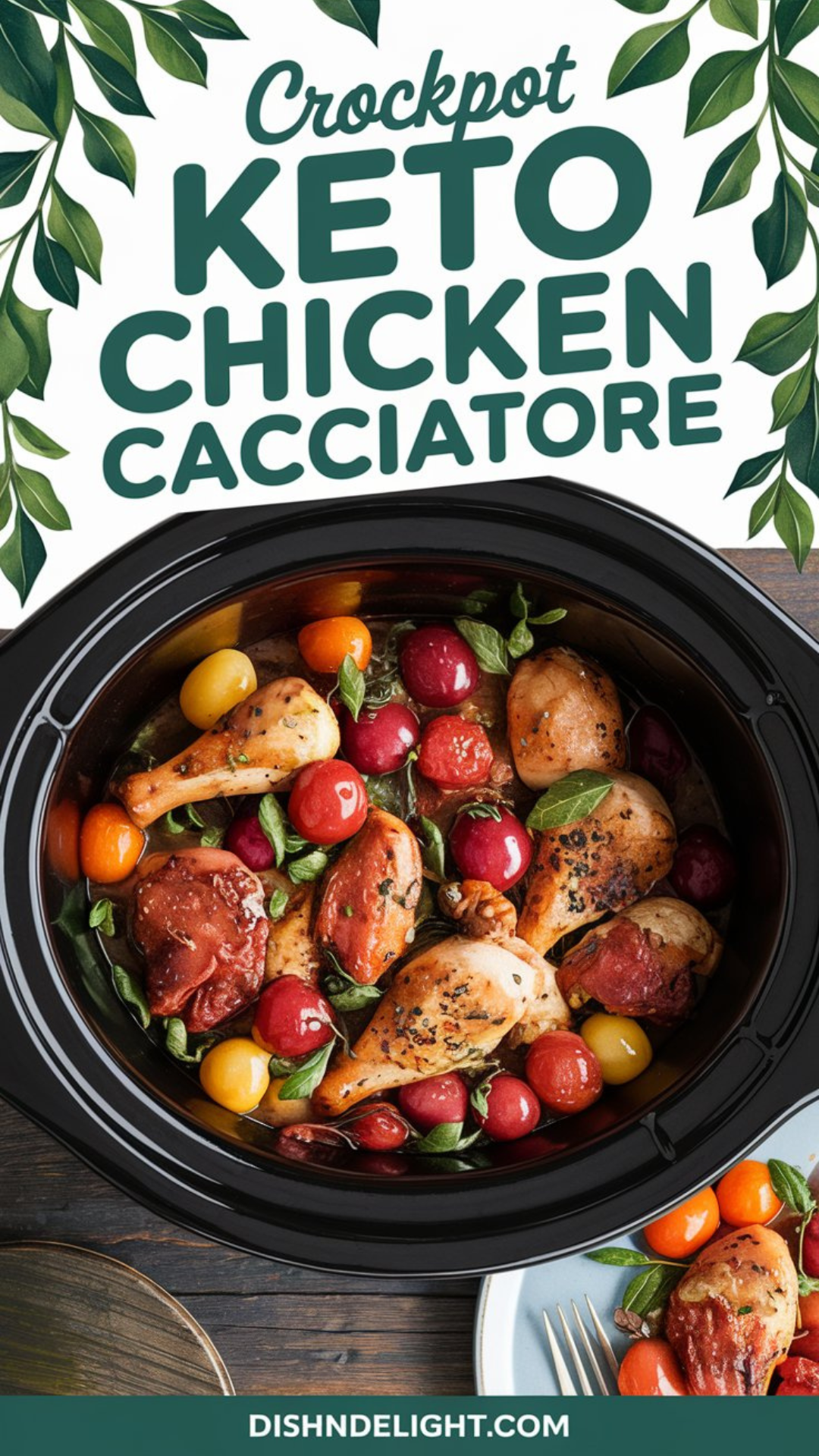 Crockpot Keto Chicken Cacciatore