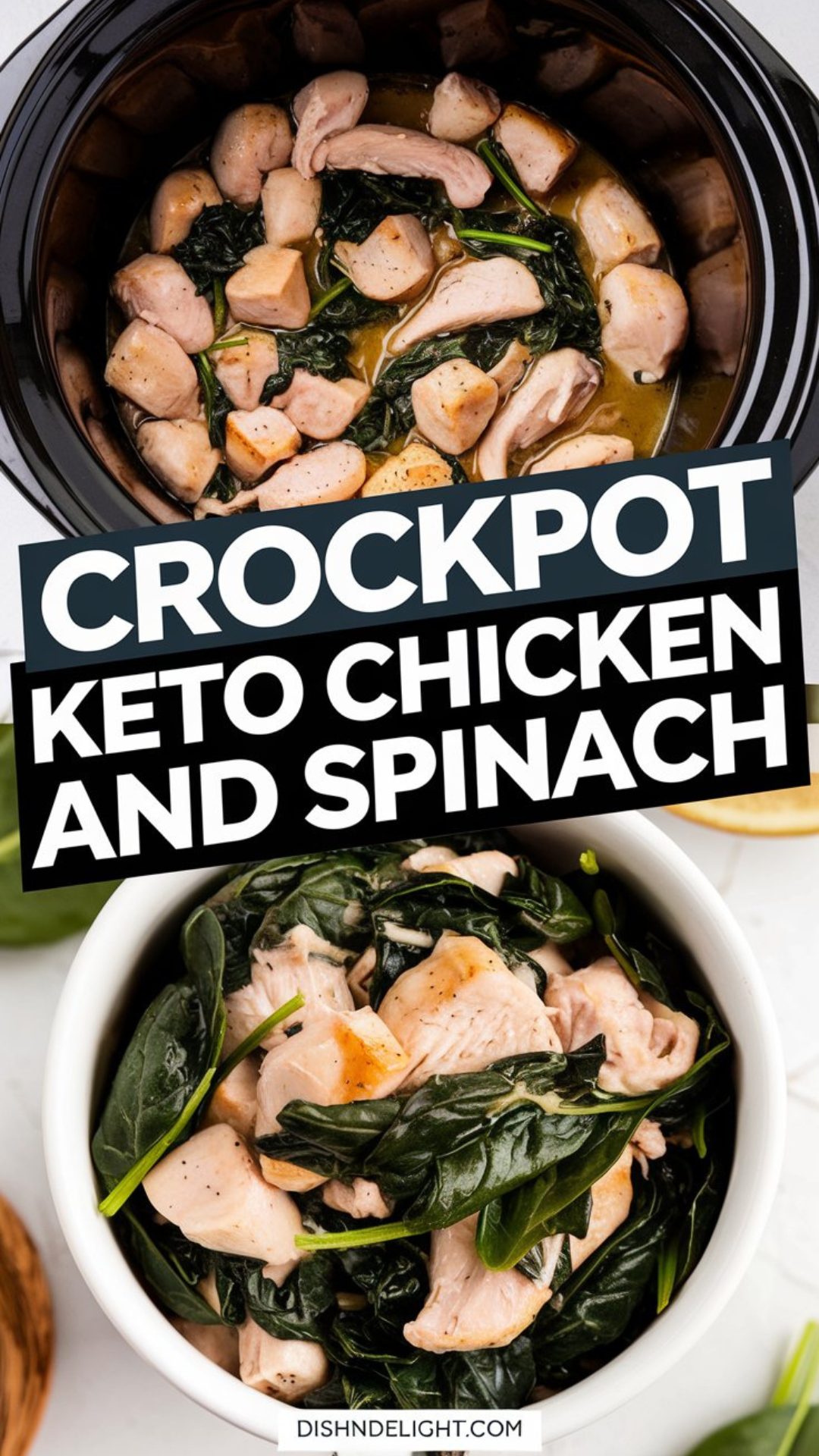 Crockpot Keto Chicken and Spinach