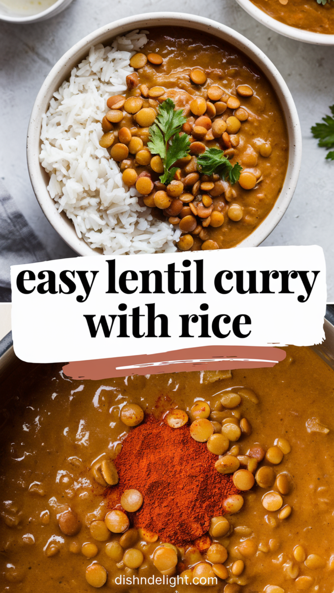 Easy Lentil Curry with Rice Recipe