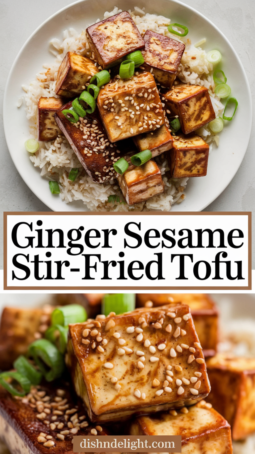 Ginger Sesame Stir-Fried Tofu
