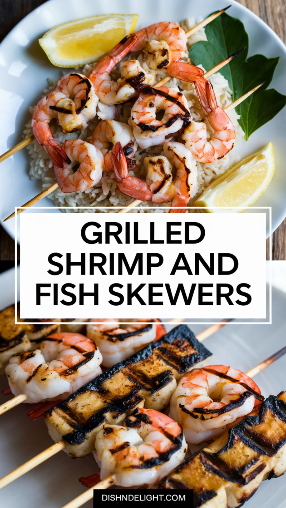 Grilled Shrimp and Fish Skewers Recipe