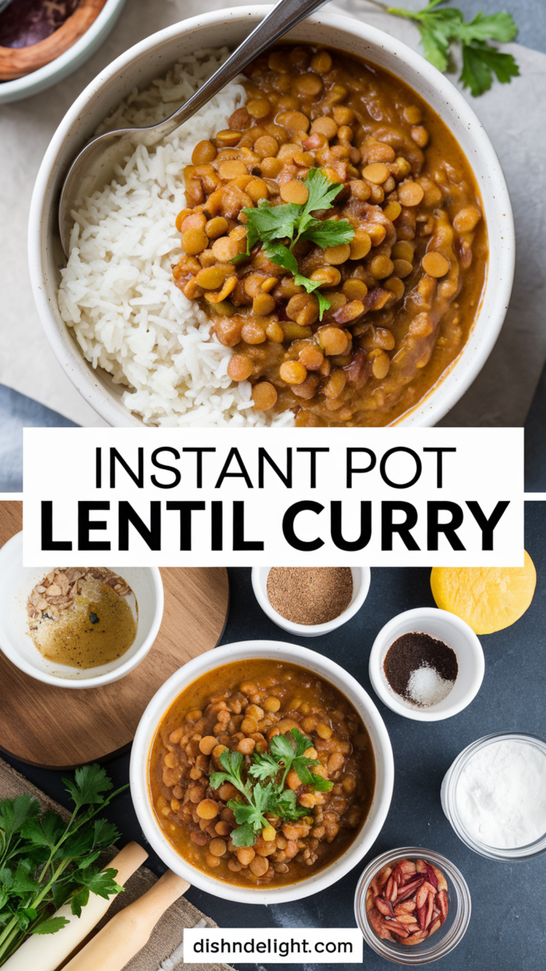 Instant Pot Lentil Curry Recipe