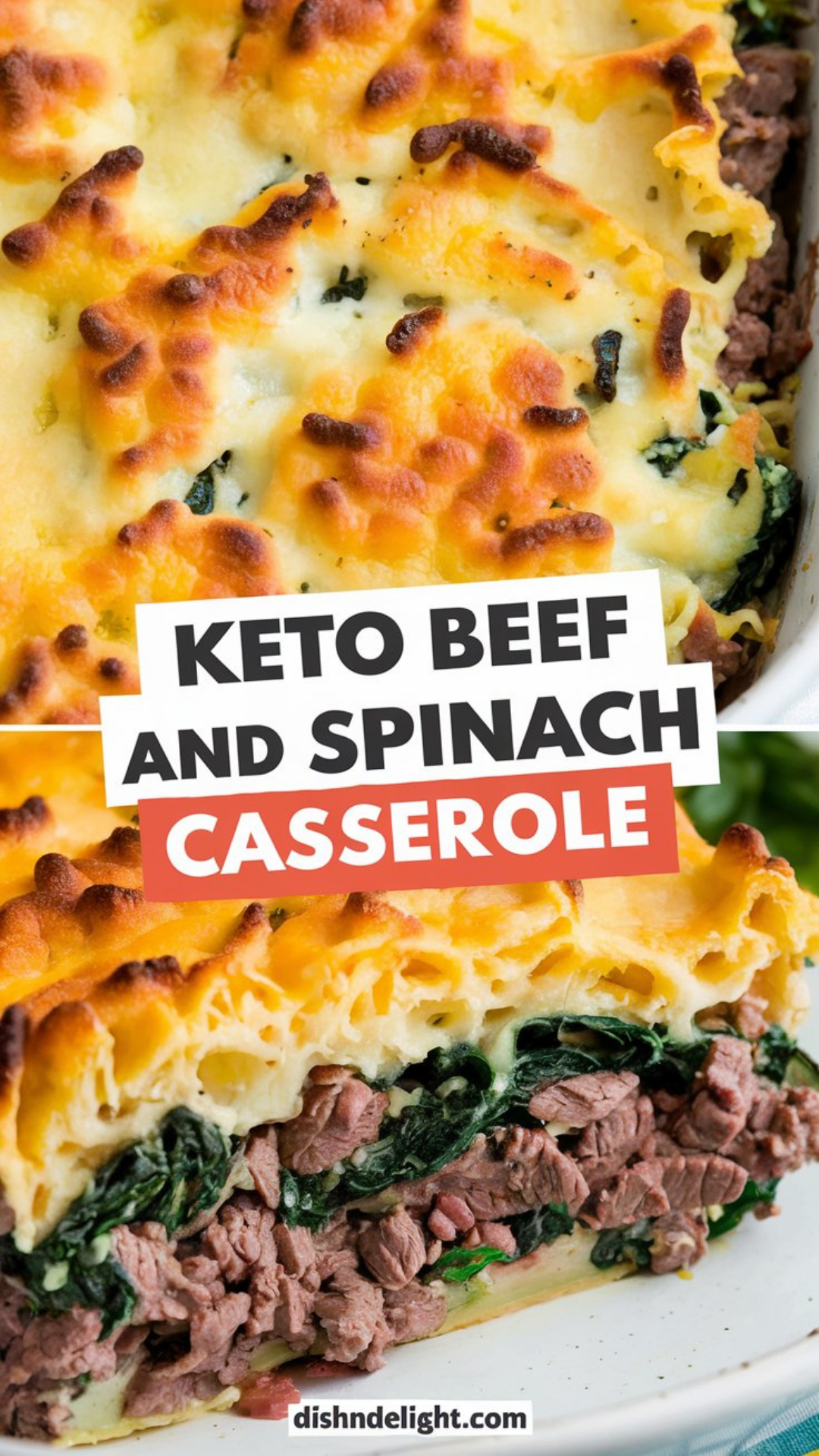 Keto Beef and Spinach Casserole