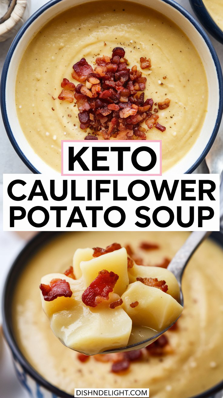 Keto Cauliflower Potato Soup