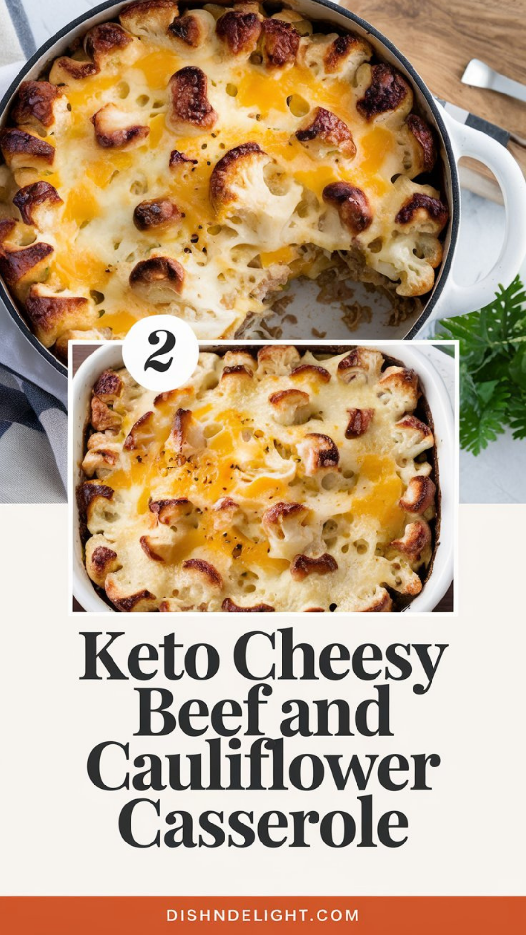 Keto Cheesy Beef and Cauliflower Casserole Keto Cheesy Beef and Cauliflower Casserole