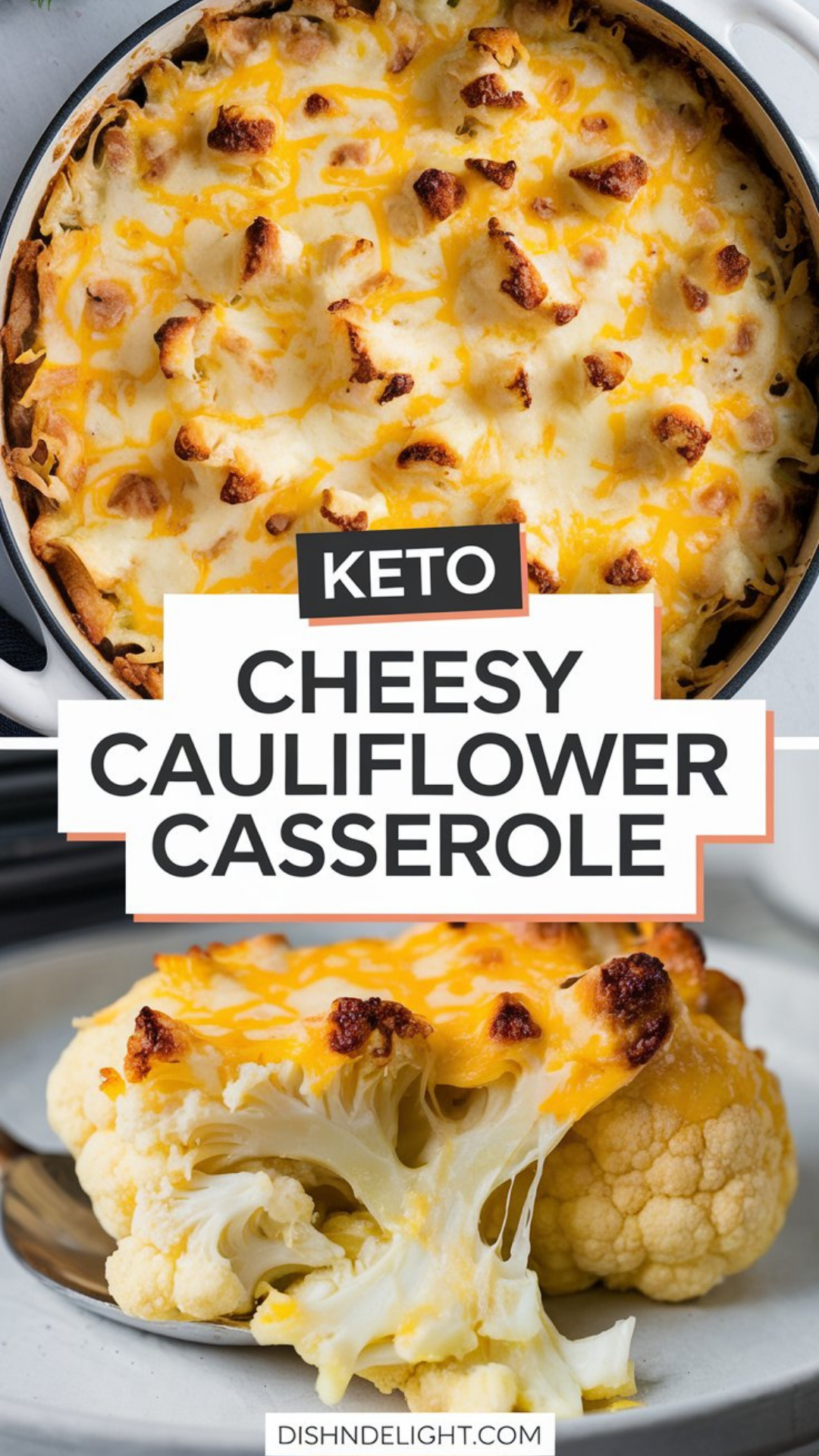Keto Cheesy Cauliflower Casserole