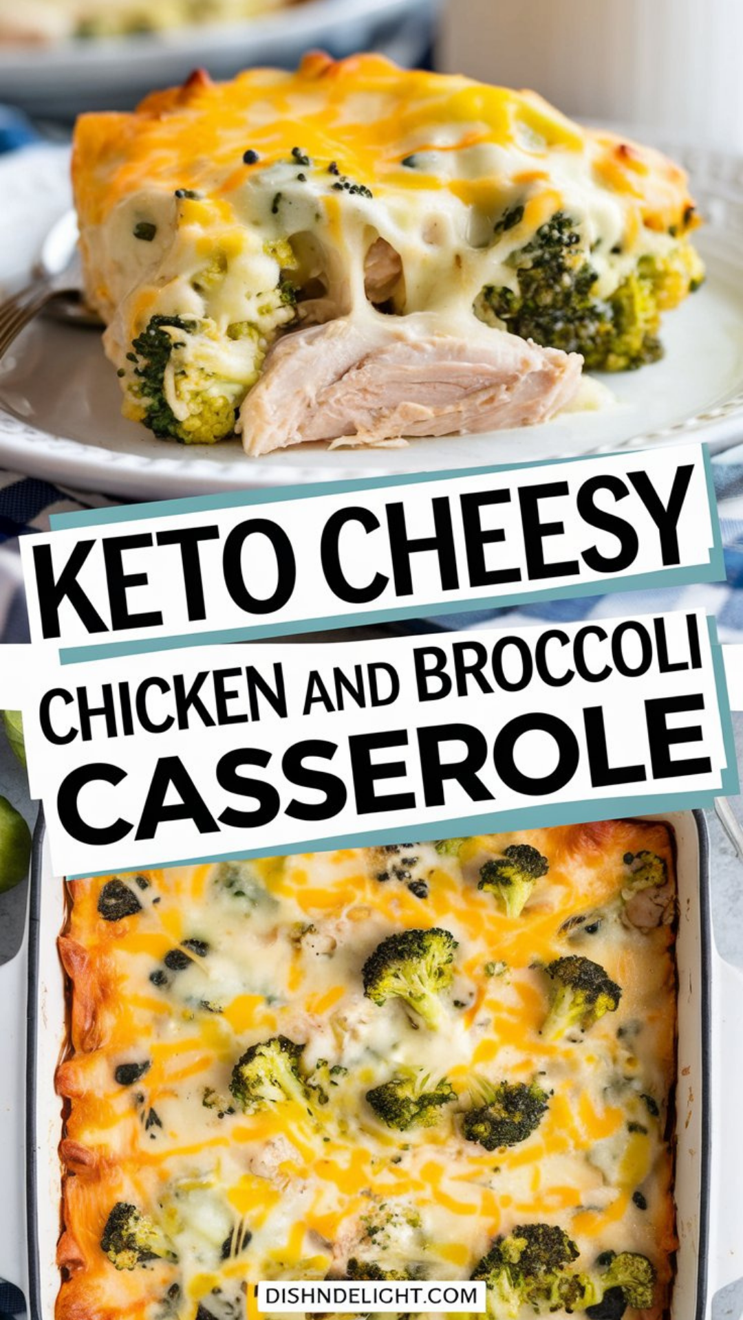Keto Cheesy Chicken and Broccoli Casserole