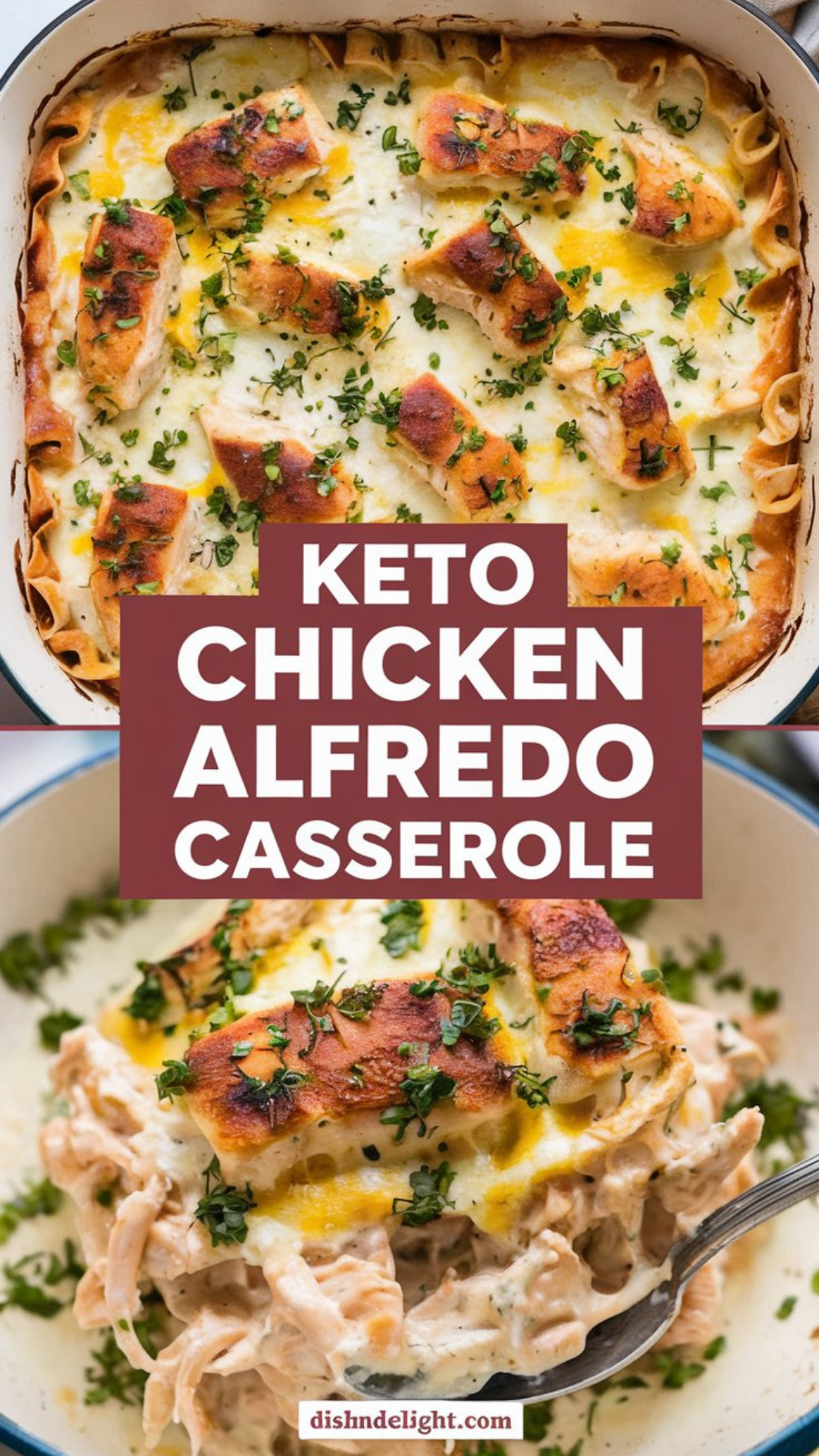 Keto Chicken Alfredo Casserole