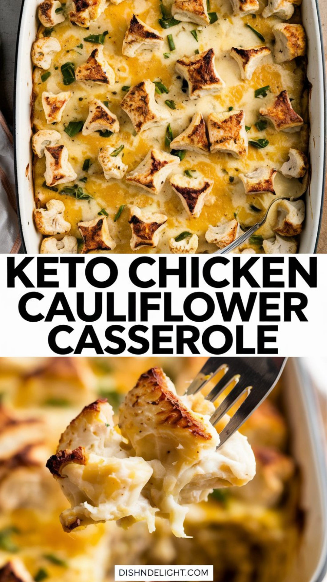 Keto Chicken and Cauliflower Casserole