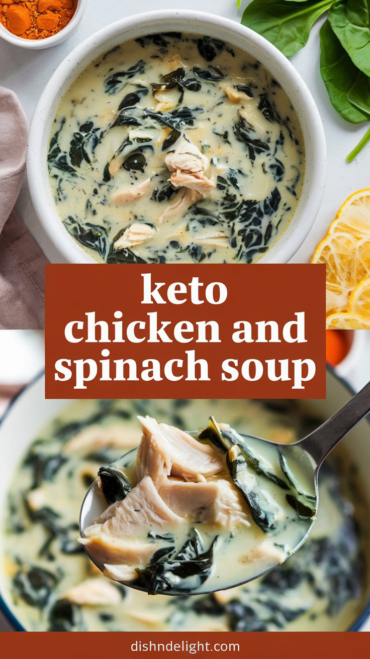 Keto Chicken and Spinach Soup