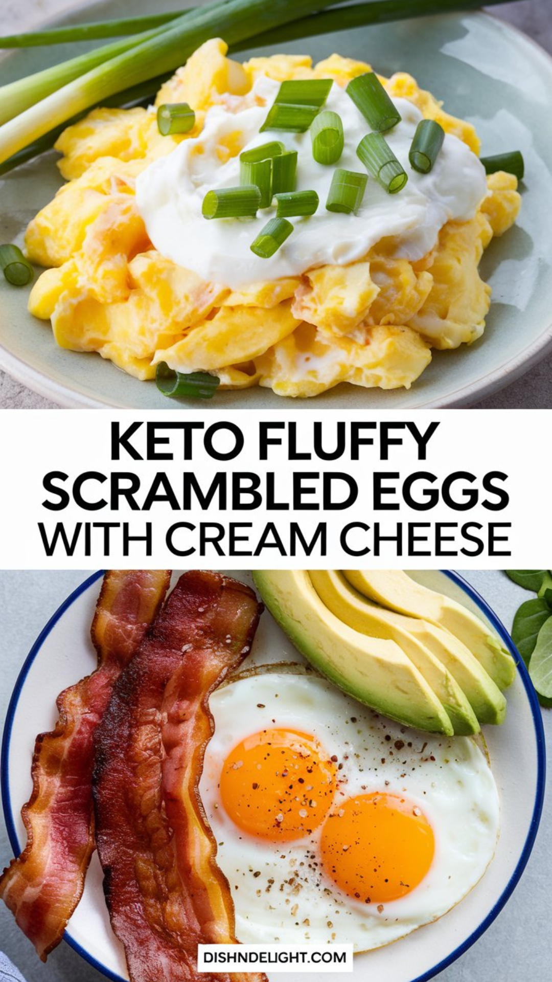 Keto Fluffy Scrambled Eggs with Cream Cheese
