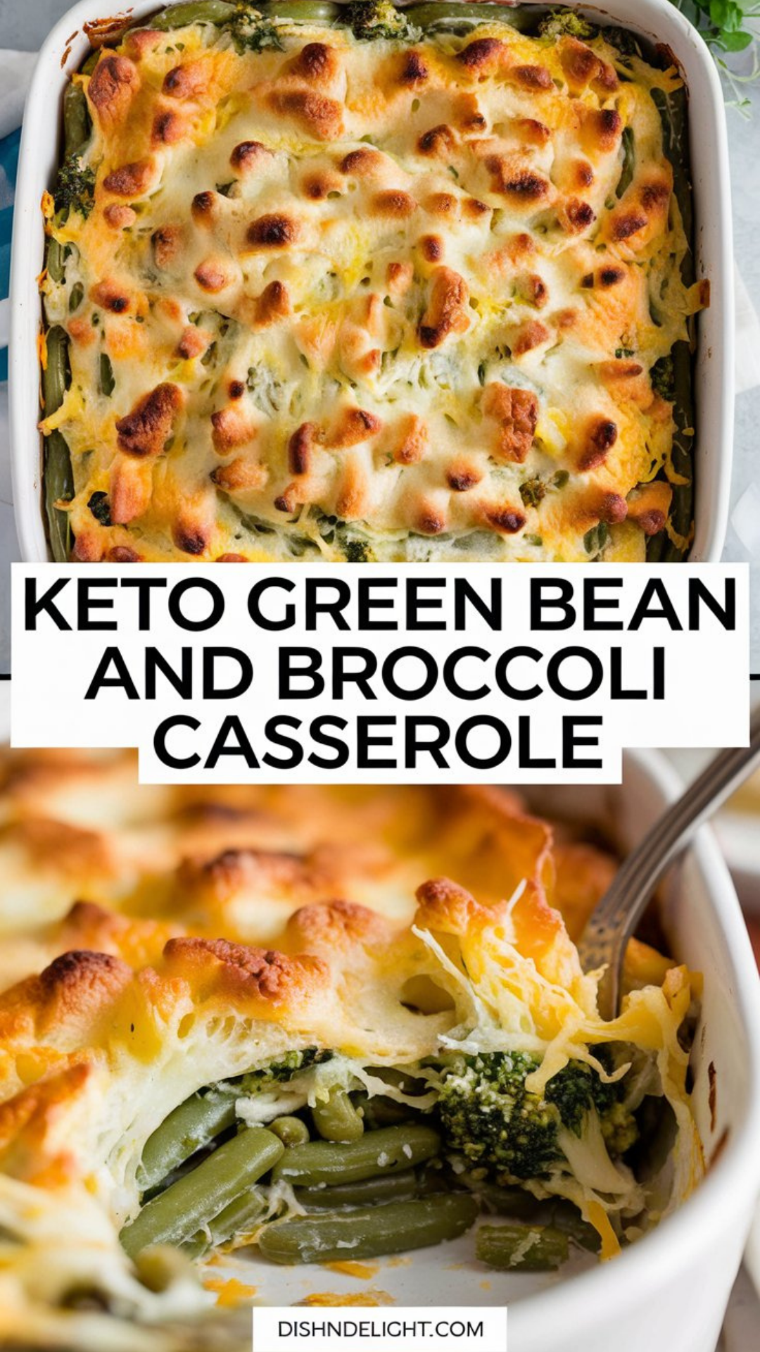 Keto Green Bean and Broccoli Casserole