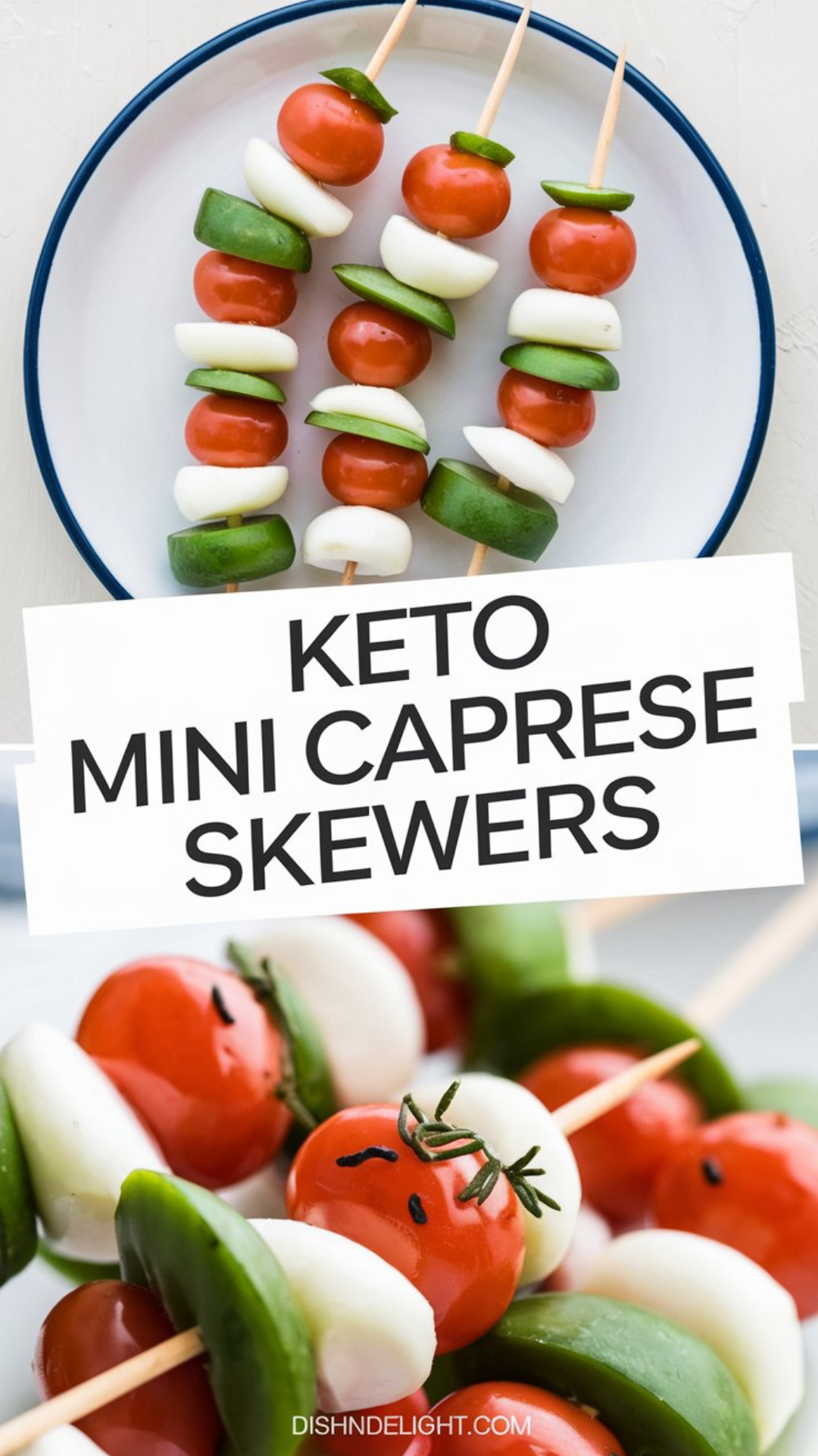 Keto Mini Caprese Skewers