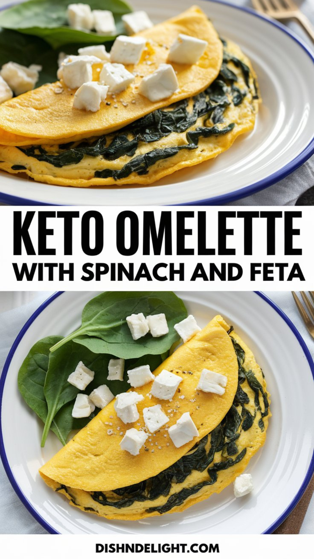 Keto Omelette with Spinach and Feta Keto Omelette with Spinach and Feta
