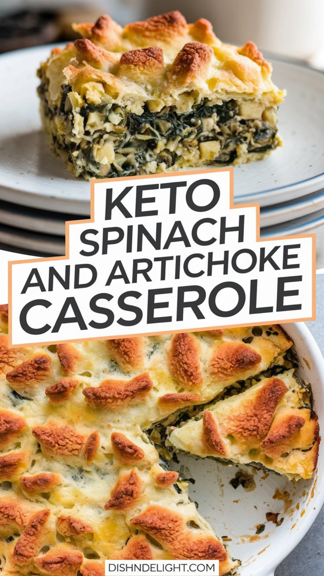 Keto Spinach and Artichoke Casserole