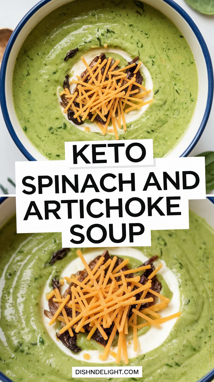 Keto Spinach and Artichoke Soup