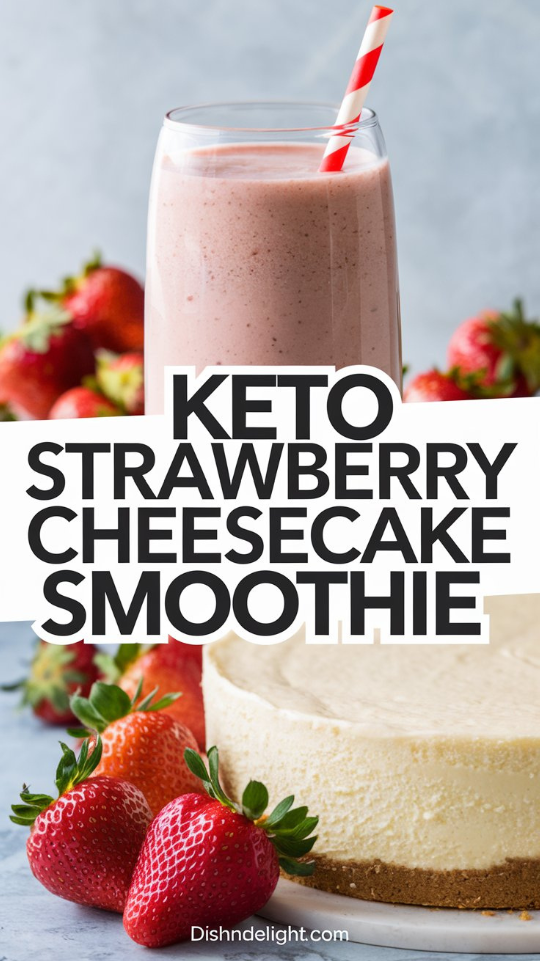 Keto Strawberry Cheesecake Smoothie Keto Strawberry Cheesecake Smoothie