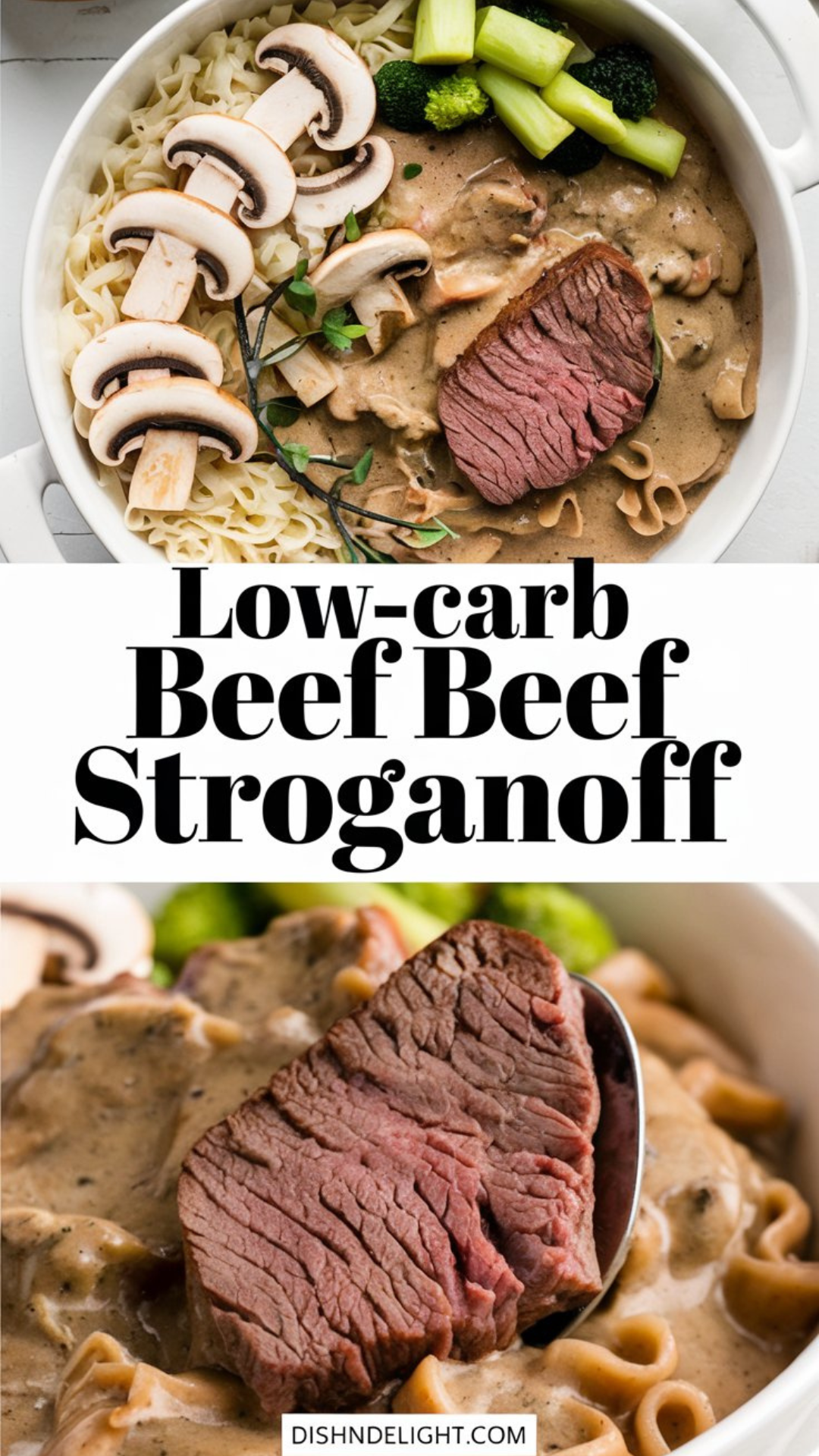 Low-Carb Beef Stroganoff