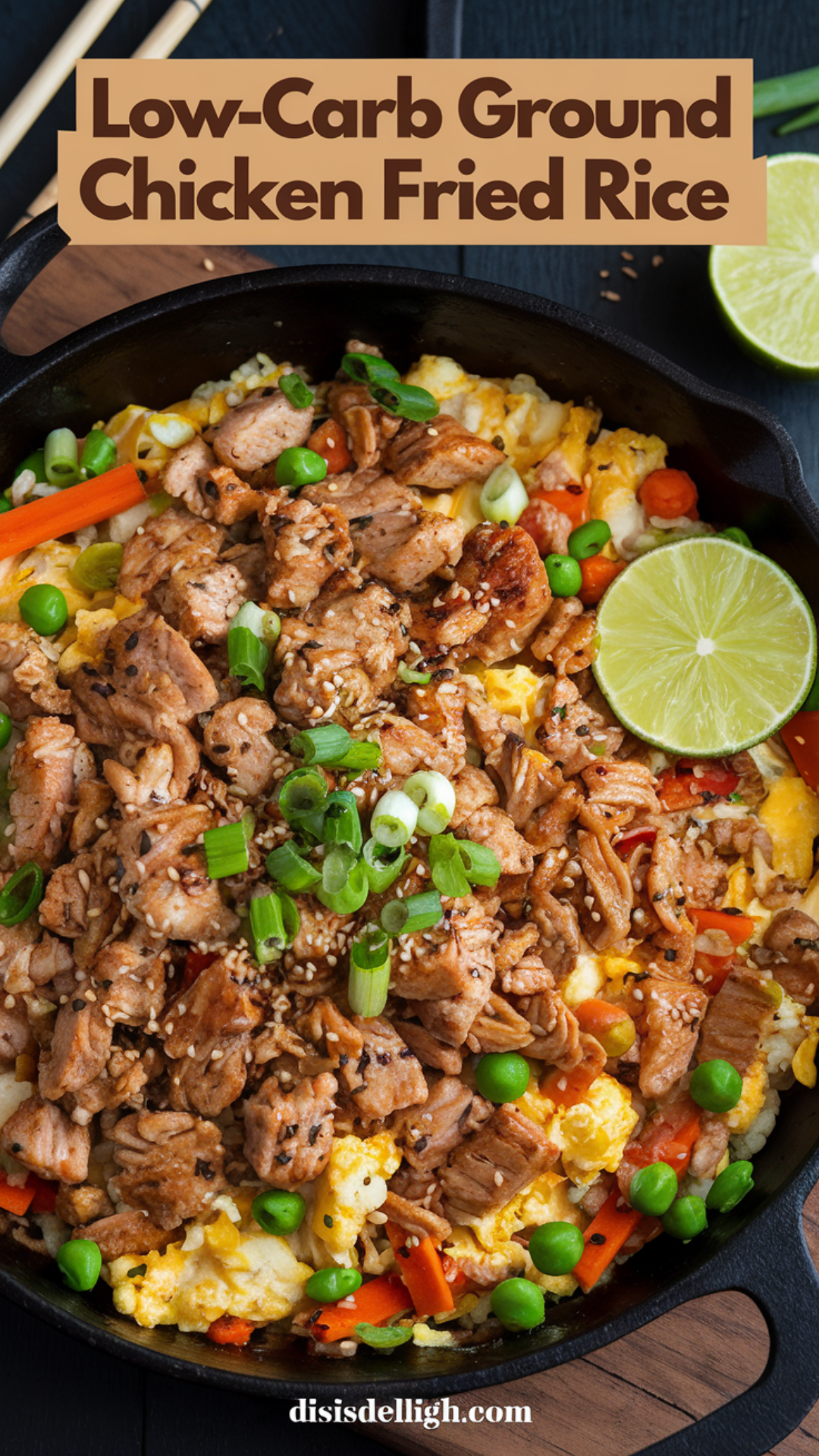 Low Carb Ground Chicken Fried Rice Low Carb Ground Chicken Fried Rice
