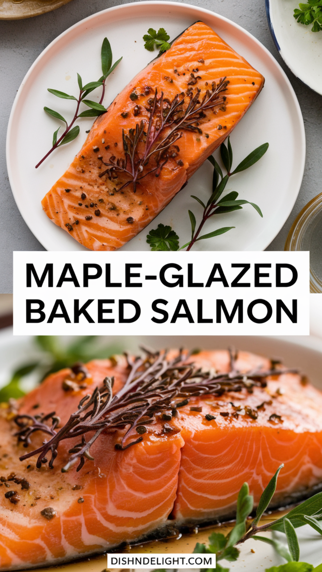 Maple-Glazed Baked Salmon Maple-Glazed Baked Salmon