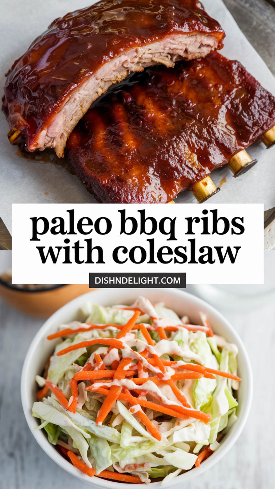 Paleo BBQ Ribs with Coleslaw Paleo BBQ Ribs with Coleslaw