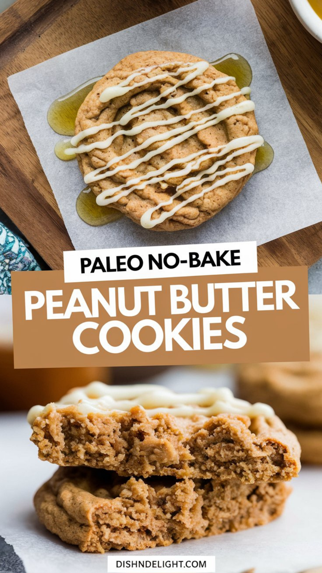 Paleo No-Bake Peanut Butter Cookies