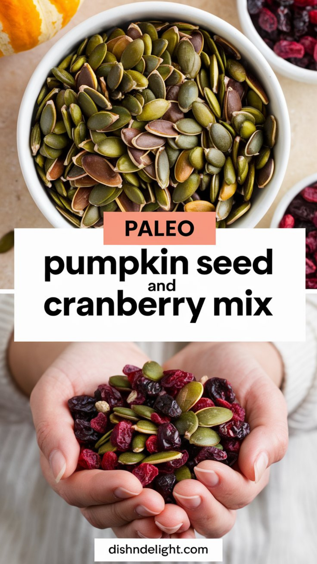 Paleo Pumpkin Seed and Cranberry Mix