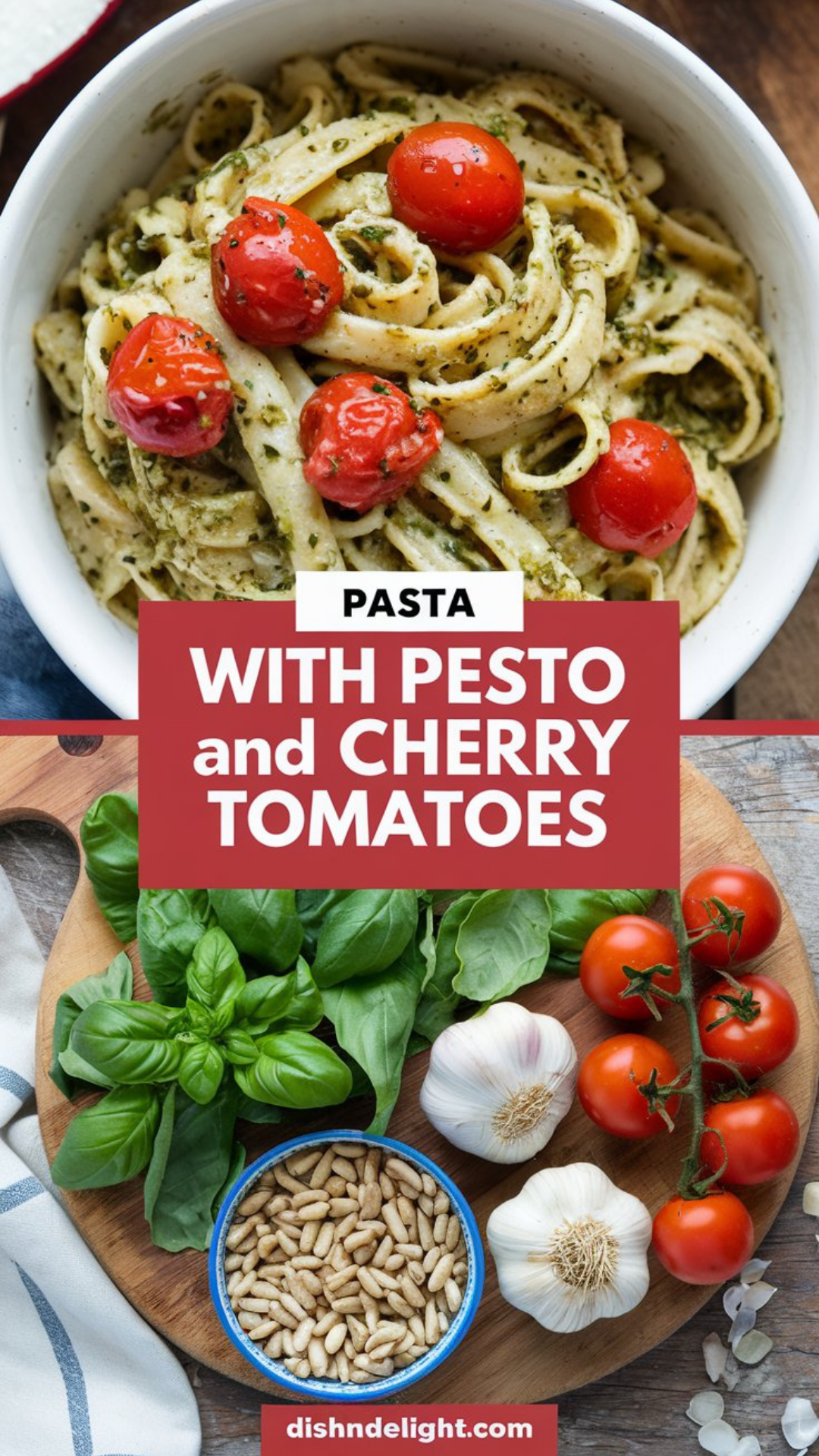 Pasta with Pesto and Cherry Tomatoes Recipe Pasta with Pesto and Cherry Tomatoes Recipe