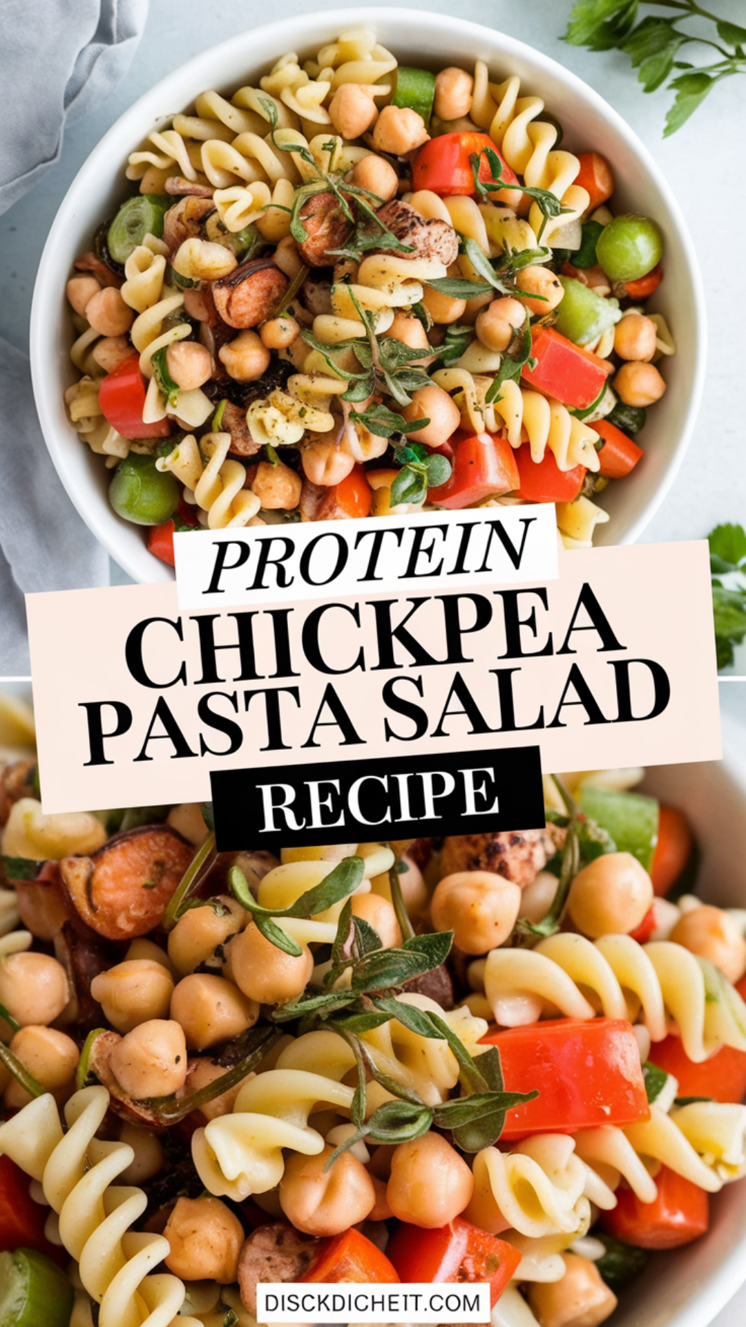 Protein Chickpea Pasta Salad Recipe