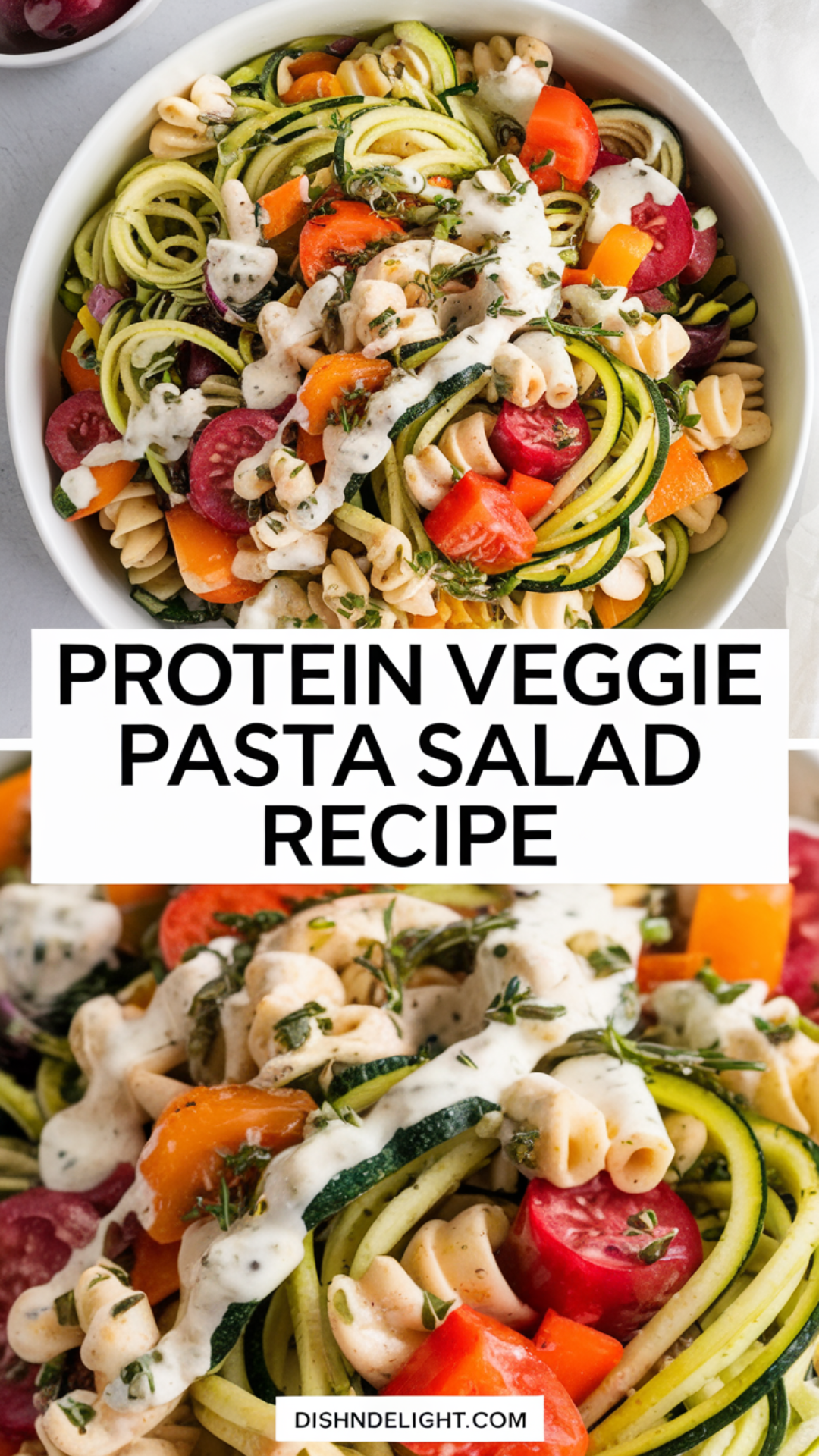 Protein Veggie Pasta Salad Recipe