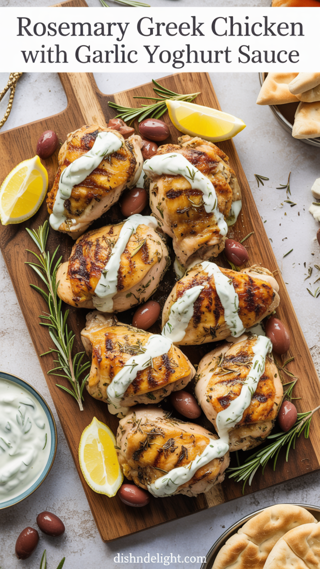 Rosemary Greek Chicken with Garlic Yoghurt Sauce Rosemary Greek Chicken with Garlic Yoghurt Sauce