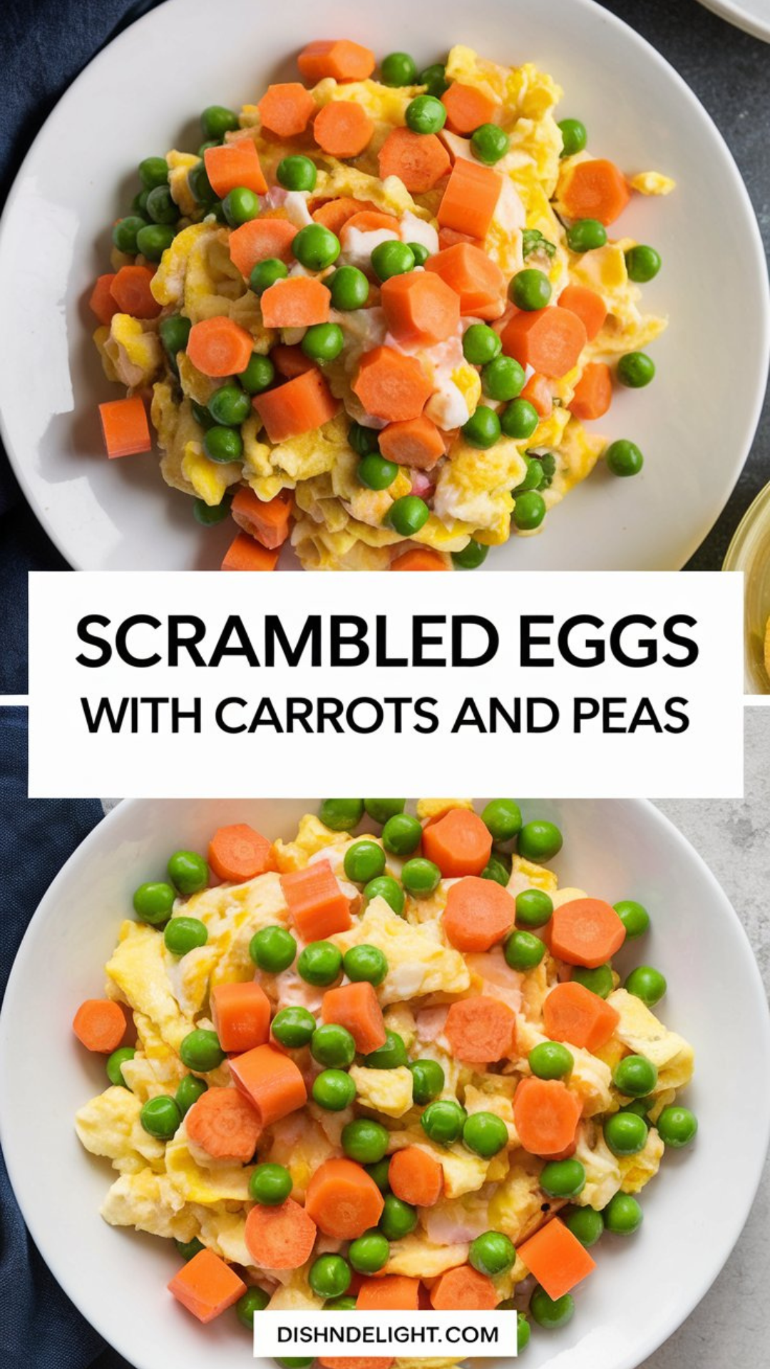 Scrambled Eggs with Carrots and Peas Recipe