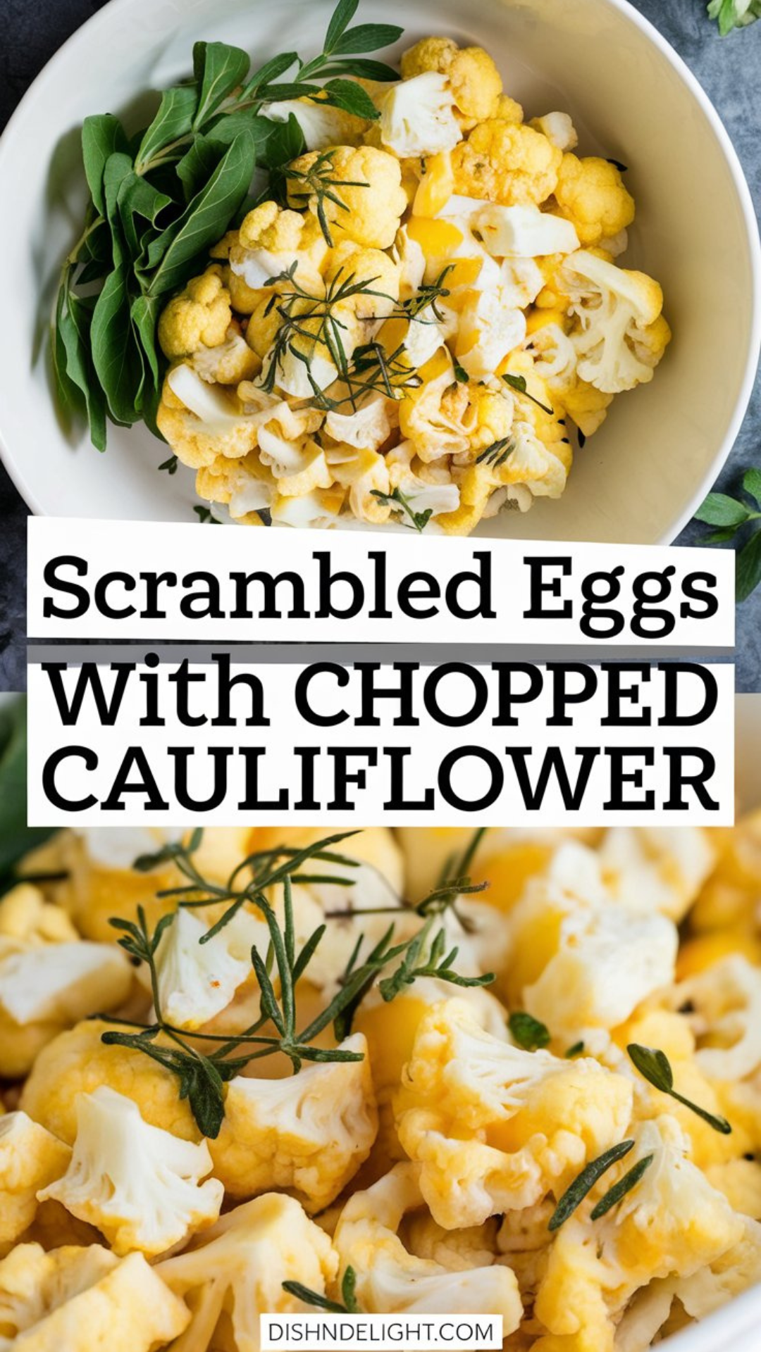 Scrambled Eggs with Chopped Cauliflower Recipe