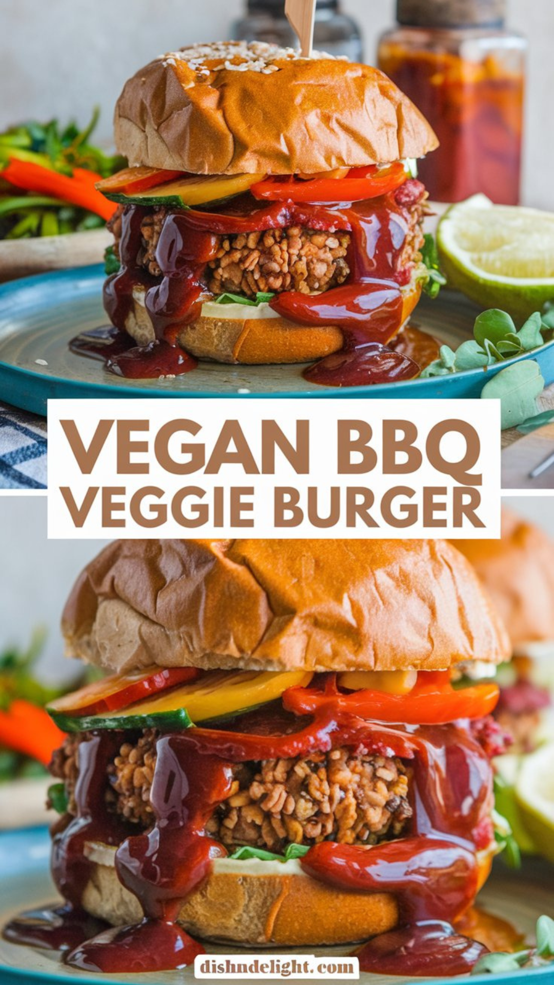 Vegan BBQ Veggie Burger Recipe